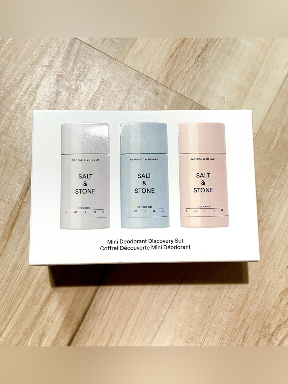 Salt & Stone Mini Deodorant Discovery Set - Pastel Trio New in Box